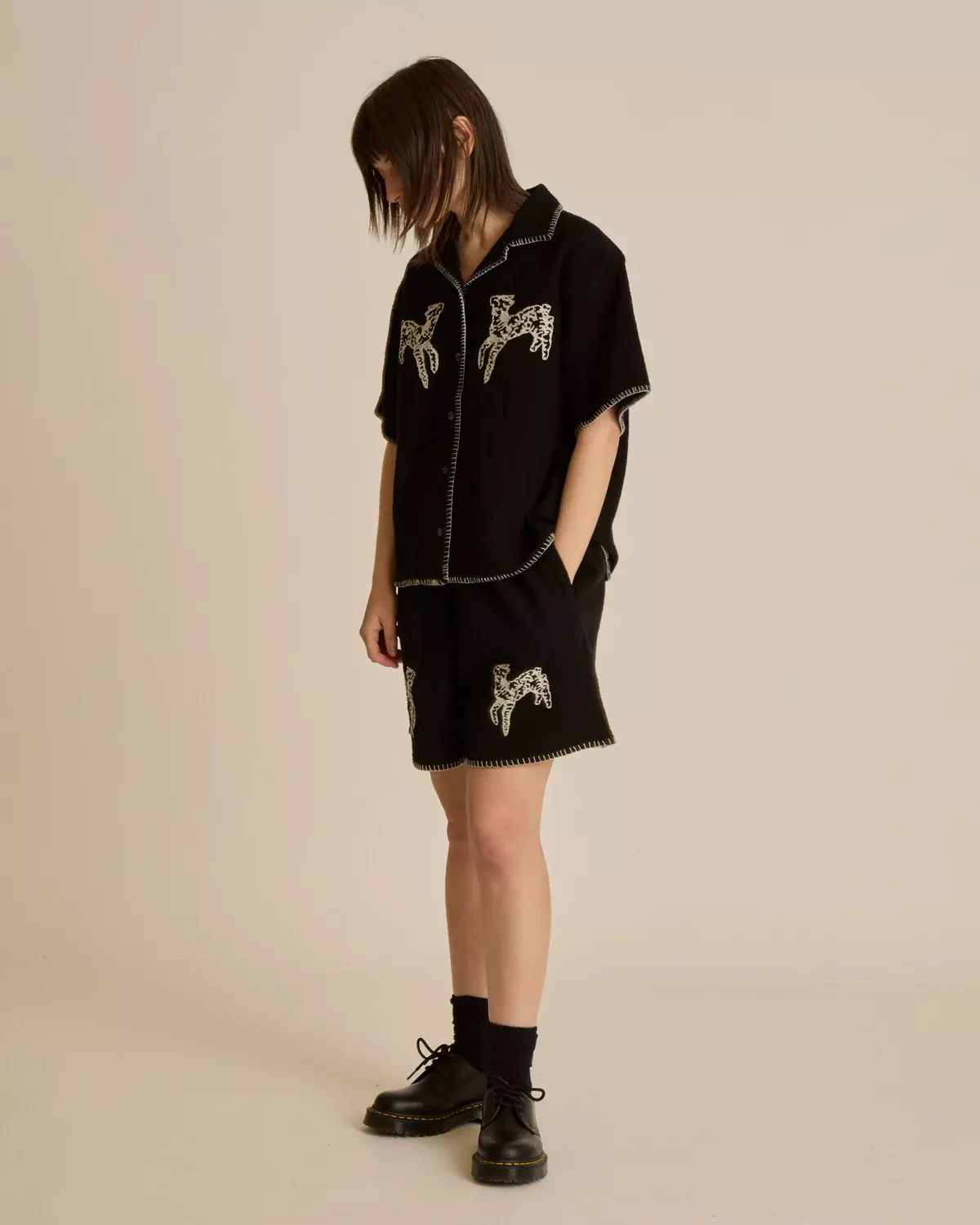 Obey Ritual Shorts Digital Black Damen Hose schwarz